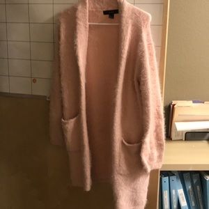 Blush pink long cardigan